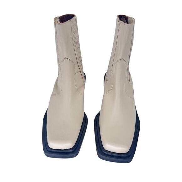 Alohas Boots Short Ranch Leather 7.5 Cream Cowboy - Picture 3 of 8